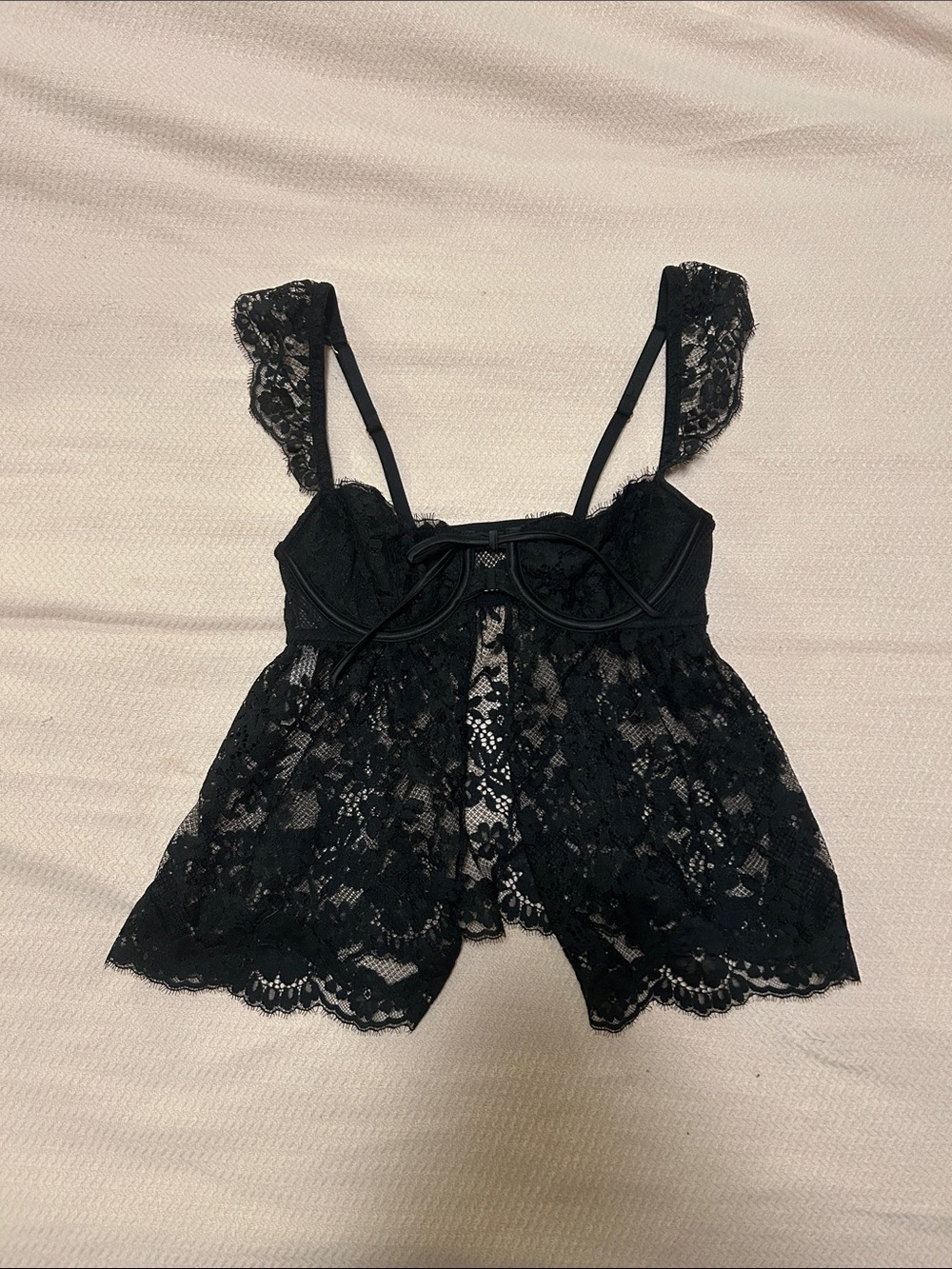 Black Lace Babydoll  Top